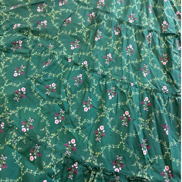 Hill House Women XS The Ellie Nap Dress Emerald Trelli Smocked Midi Formal - Picture 4 of 7